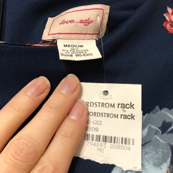 Love..Ady Floral Cap Sleeve Flounce Mini Dress Womens M Fit Flare Casual - Picture 4 of 8